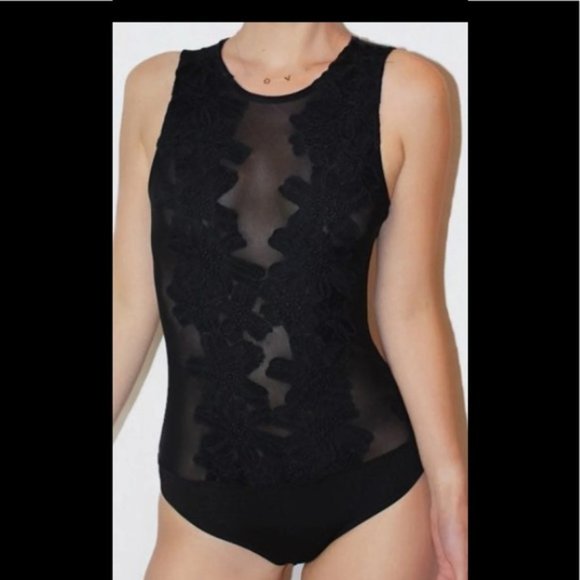 Black Mesh Bodysuit size Medium - Picture 1 of 11
